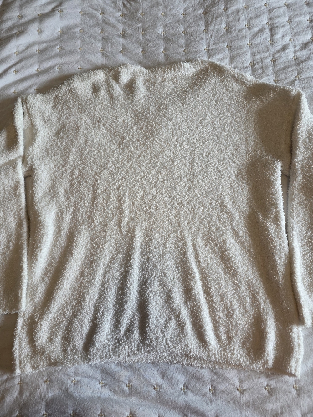 Listicle Ivory Crewneck Sweater with Pearl & Crystal Embellishments - Picture 7 of 7